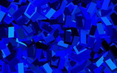 Koyu pembe, altıgen şeklinde mavi vektör şablonu. Altıgenli soyut bir tasarım. Web sitesi posterleri, afişler için tasarım.