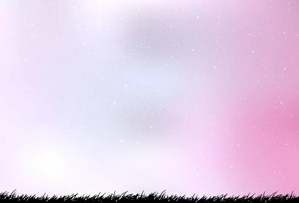 Світло Рожеве Векторне Компонування Космічними Зорями Блискуча Абстрактна Ілюстрація Барвистими — стоковий вектор
