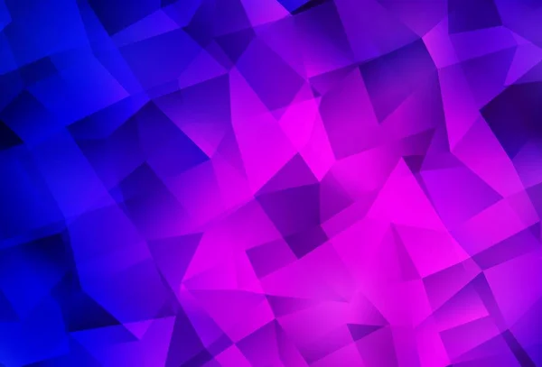 Dark Purple Pink Vector Polygon Abstract Layout Ilustración Poligonal Brillante — Vector de stock