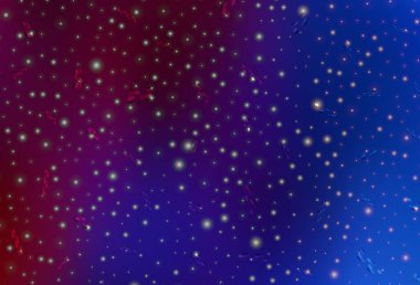 Koyu mavi, kırmızı vektör arka planı Xmas tarzında. Renkli Noel şeyleri ile soyut gradyan çizimi. Harfler ve tipografi için şablon.