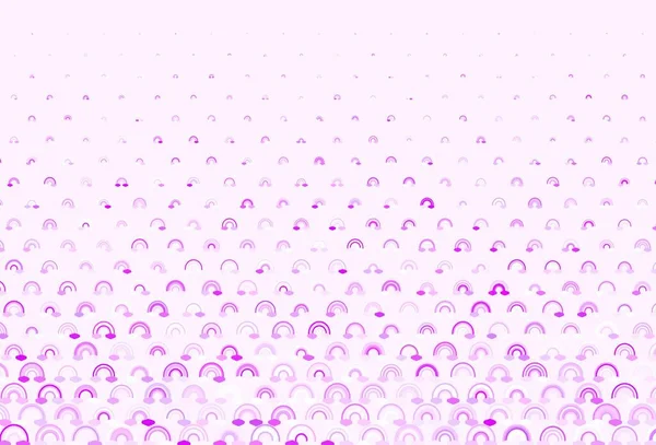 淡紫色 粉红矢量纹理与彩虹 用彩虹的孤立的迹象来说明 简单的书籍着色设计 — 图库矢量图片