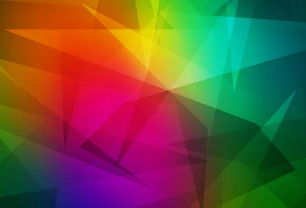 Agencement Vectoriel Multicolore Foncé Avec Lignes Triangles Illustration Abstraite Scintillante — Image vectorielle