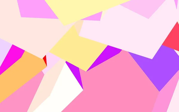 ライトピンク 六角形の黄色のベクトル背景 ぼかし面上の色の六角形のイラスト 壁紙の質感のためのパターン — ストックベクタ