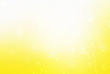 Açık sarı vektör doğal arka plan, ağaçlar, dallar. Çiçekli modern soyut illüstrasyon. Web siteniz için Doodle tasarımı.