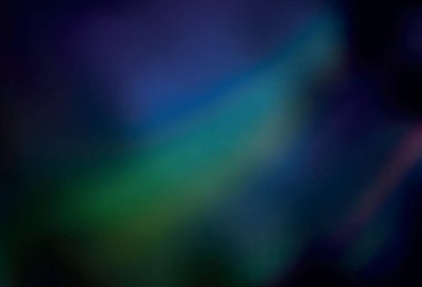 Koyu mavi, yeşil vektör parlak şablonu bulanıklaştırdı. Gradyan tasarımlı, soyut, ışıltılı çizimler. İş tasarımınız için yeni biçim.