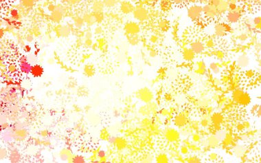 Açık kırmızı, sarı vektör, çiçekli zarif şablon, güller. Origami tarzında çiçeklerin karalama çizimi. İşiniz için yepyeni bir tasarım..