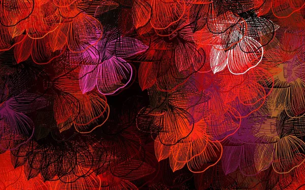 Темно Красный Вектор Цветами Эскизные Цветки Белом Фоне Новый Дизайн — стоковый вектор