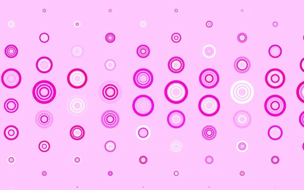 Светло Розовая Векторная Компоновка Кружочками Иллюстрация Набором Ярких Красочных Абстрактных — стоковый вектор