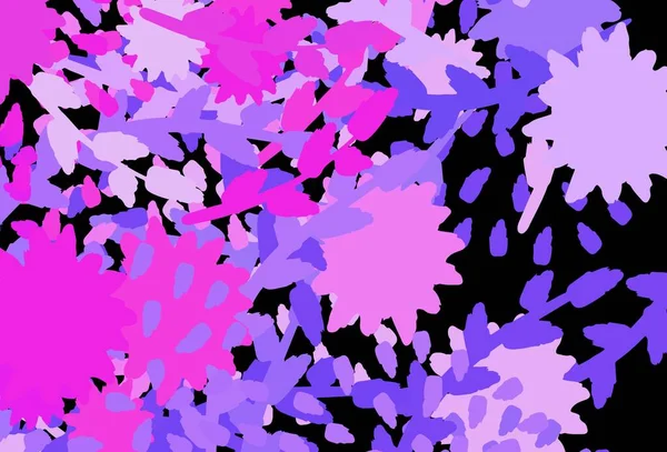 メンフィスの形をした明るいピンクのベクトル背景 抽象的なスタイルでカラフルなグラデーションのイラスト 名刺のモダンなデザイン — ストックベクタ