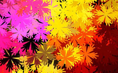 Koyu renkli vektör karalama arkaplanı ve çiçekler. Çiçekli zarif, parlak bir illüstrasyon. Duvar kağıdı tasarımınız için yeni bir doku.