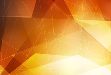 Açık Turuncu vektör arkaplanı çokgen biçiminde. Üçgenli soyut gradyan çizimi. İşiniz için en iyi akıllı tasarım.