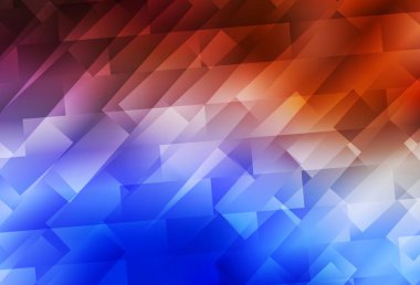 Açık mavi, dikdörtgenli kırmızı vektör arkaplan. Dikdörtgenleri ve kareleri olan güzel bir çizim. Reklamınız, posteriniz, afişiniz için en iyi tasarım.