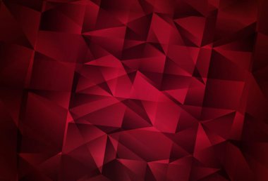 Çizgileri ve üçgenleri olan koyu mor vektör arkaplanı. Üçgen şekilli ışıltılı soyut çizimler. Web siteniz için basit tasarım.