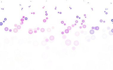 Açık pembe, daire şekilli sarı vektör düzeni. Doğa tarzında bulanık halkaları olan güzel renkli çizimler. Marka kitabınız için yeni şablon.