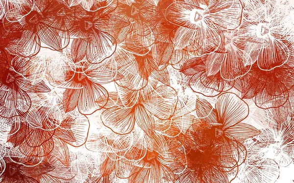 Diseño Abstracto Vector Rojo Claro Con Flores Flores Con Gradiente — Archivo Imágenes Vectoriales