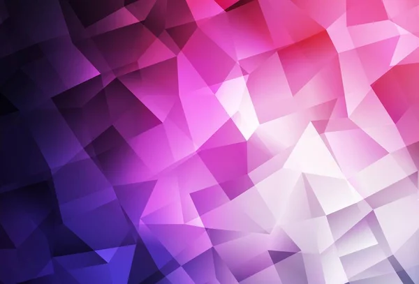 Modèle Polygonal Abstrait Violet Foncé Vecteur Rose Illustration Colorée Dans — Image vectorielle