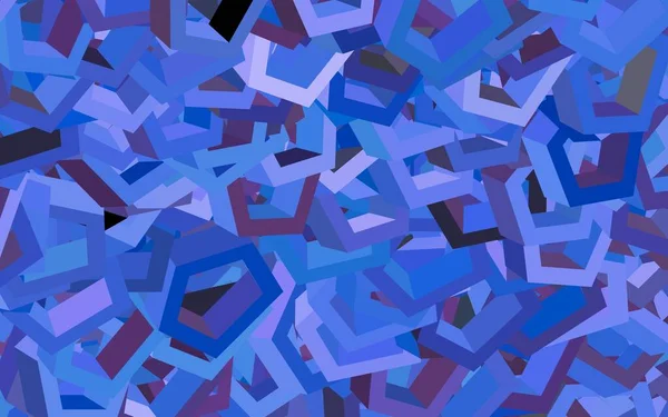Hellblaue Vektorschablone Sechseckigen Stil Illustration Farbiger Sechsecke Auf Verschwommener Oberfläche — Stockvektor
