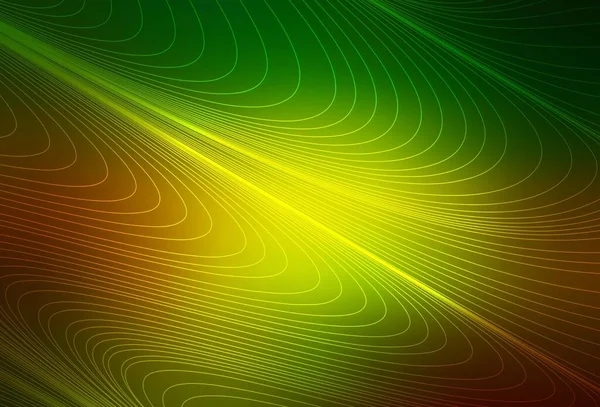 Verde Oscuro Plantilla Vector Amarillo Con Palos Repetidos Ilustración Abstracta — Vector de stock