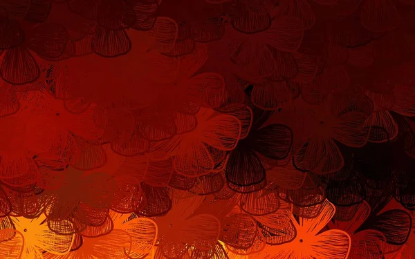 Dark Orange Вектор Элегантный Шаблон Деревьями Ветвями Блеск Абстрактной Иллюстрации — стоковый вектор