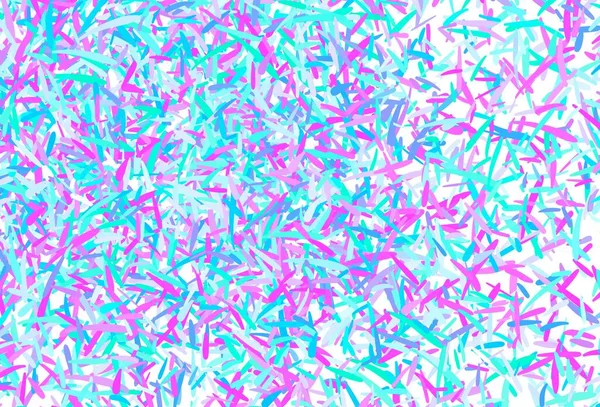 Світло Рожевий Синій Векторний Візерунок Гострими Лініями Барвиста Блискуча Ілюстрація — стоковий вектор