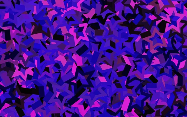 Dark Purple Textura Vetorial Rosa Com Belas Estrelas Projeto Decorativo — Vetor de Stock