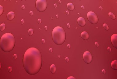 Açık kırmızı vektör benekli. Parlak renkli soyut çemberlerin olduğu bir resim. Şablon, reklamlar ve sıvı broşürleri için kullanılabilir..