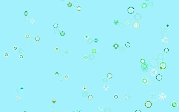 浅蓝色 绿色矢量背景与斑点 色彩艳丽的图画 有着模糊的自然风格的圆圈 为您的商业广告设计 — 图库矢量图片
