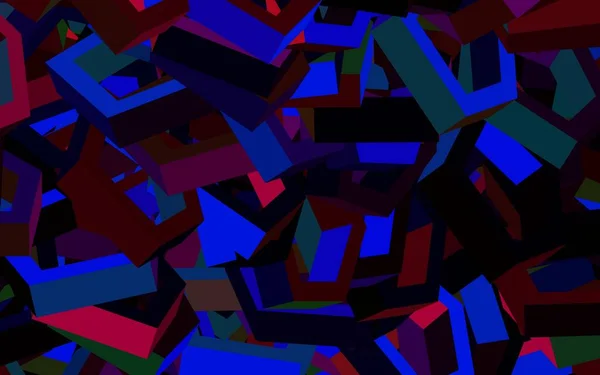 Dark Multicolor Vector Backdrop Hexagons Blur Background Colorful Hexagons Pattern — Stock Vector