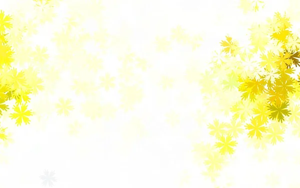 Hellgrüner Gelber Vektor Doodle Hintergrund Mit Blumen Dekorative Gestaltung Von — Stockvektor