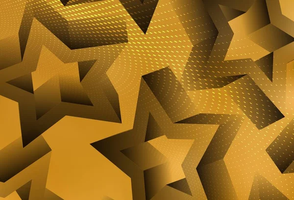 Renkli Yıldızlı Açık Turuncu Vektör Arkaplanı Soyut Şablondaki Yıldızlarla Dekoratif — Stok Vektör