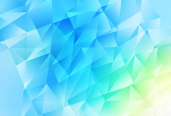 Bleu Clair Fond Vectoriel Vert Avec Style Polygonal Belle Illustration — Image vectorielle