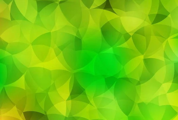 Motif Polygonal Abstrait Vert Clair Vecteur Jaune Illustration Polygonale Lumineuse — Image vectorielle