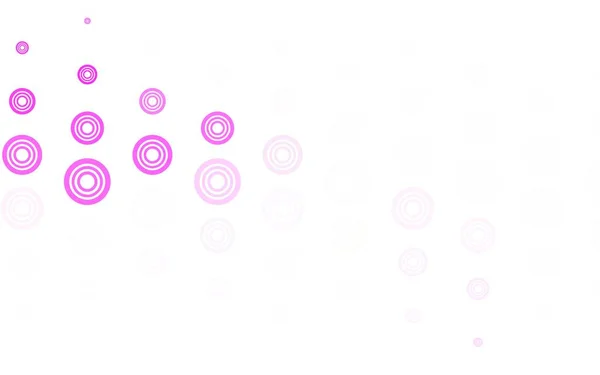 Světle Růžová Vektorová Šablona Kruhy Rozmazaný Dekorativní Design Abstraktním Stylu — Stockový vektor