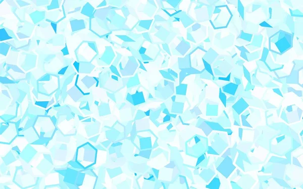 Rosa Claro Patrón Vector Azul Con Hexágonos Colores Ilustración Abstracta — Archivo Imágenes Vectoriales