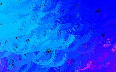 Koyu pembe, bükülmüş çizgileri olan mavi vektör şablonu. Eğri şekilli yepyeni renkli bir tasvir. Markan için yeni kompozisyon.