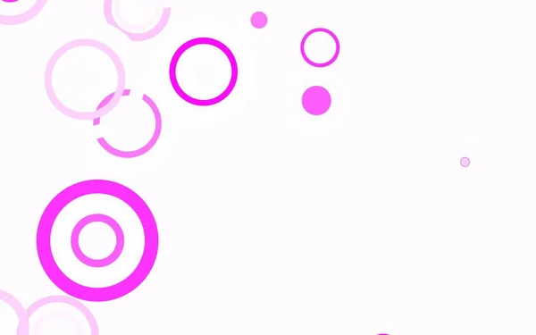 Fundo Vetor Rosa Claro Com Bolhas Ilustração Abstrata Com Bolhas — Vetor de Stock