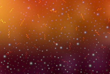 Koyu turuncu vektör dokusu doğum günü tarzında. Gradyan Noel elementleri içeren bir Akıllı Çizim. Reklamlar, posterler, kitap afişleri için desen.