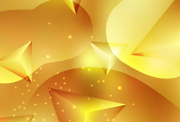 Темно Жовтий Векторний Дизайн Єднанням Точок Ліній Барвистому Фоні Розмитий — стоковий вектор