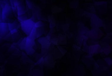 Koyu mavi vektör soyut mozaik arkaplan. Gradyanı olan zarif parlak çokgen çizimi. Broşürünüz için yepyeni bir tasarım..