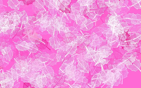 Luz Vetor Rosa Pano Fundo Natural Com Folhas Ilustração Abstrata — Vetor de Stock