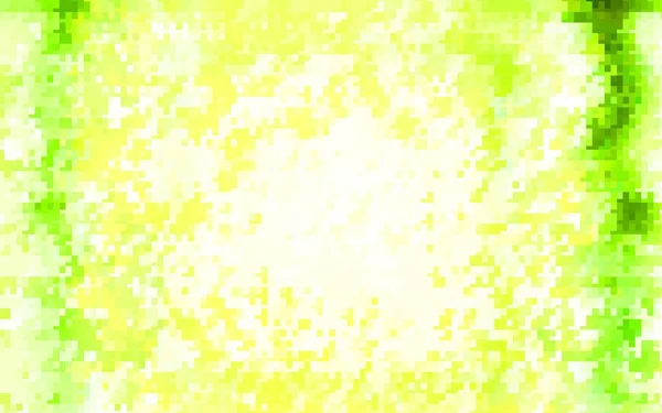 Verde Claro Fondo Vector Amarillo Con Rectángulos Ilustración Abstracta Brillante — Vector de stock