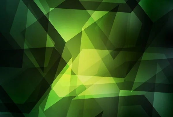 Dunkelgrüne Vektorgradienten Dreiecksmuster Kreative Geometrische Illustration Origami Stil Mit Farbverlauf — Stockvektor