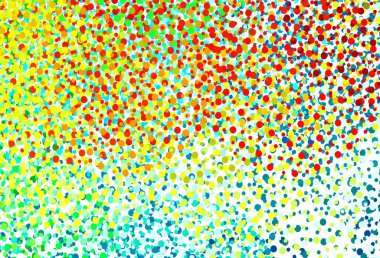 Lekeli ışık çok renkli vektör arkaplanı. Soyut arka planda bulanık kabarcıklar ve renkli gradyan. Fütürist reklamlar ve kitapçıklar için şablon.