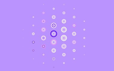 Açık Mor, daireli pembe vektör şablonu. Doğa tarzında bulanık halkaları olan güzel renkli çizimler. Reklamlar, broşürler için desen.