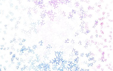 Açık mavi, kırmızı vektör arkaplan ve yapay zeka formları. Parlak renkli bir illüstrasyon ve yapay zekanın gerçek yapısı. Poster ve teknoloji sembolü.