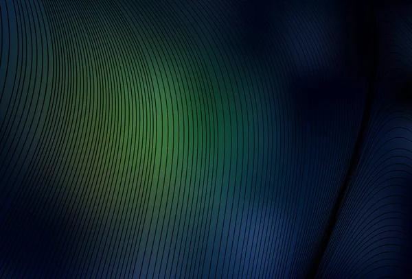 Çizgileri olan koyu yeşil vektör arkaplan. Kavisli çizgilerden oluşan parlak bir illüstrasyon. Cep telefonu ekranları için arkaplan.