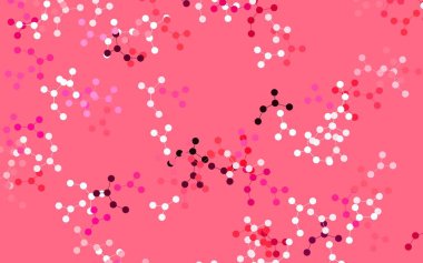 Açık Pembe, kırmızı vektör arkaplanı ve yapay zeka verileri. Yapay zeka bağlantılarıyla basit bir şekilde renkli tasarım. Bilim için desen, geleceksel tasarımlar..