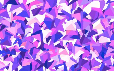 Açık pembe, üçgenli sarı vektör arkaplan. Soyut arkaplanda renkli eğimli üçgenler. Web siteniz için basit tasarım.