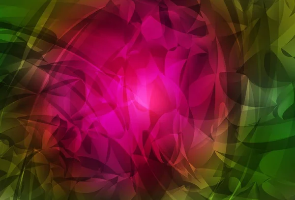 Dark Pink Zelené Vektorové Pozadí Abstraktními Tvary Ilustrace Barevnými Tvary — Stockový vektor