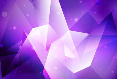 Açık Mor, pembe vektör arkaplanı ve çokgen tarzı. Renkli üçgenli modern soyut illüstrasyon. Bir cep telefonu için arka plan.